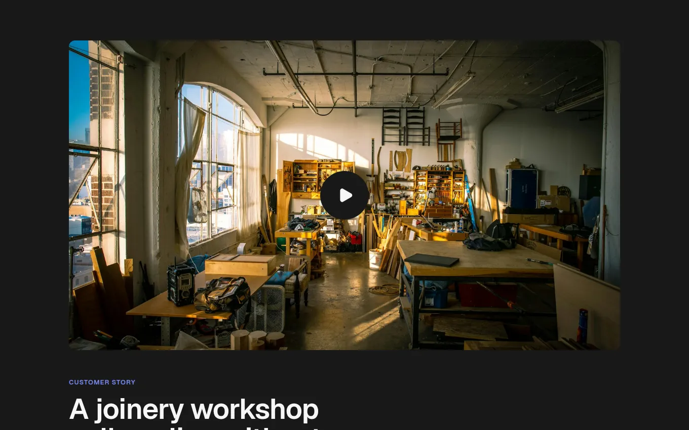 The VideoCaseStudy block