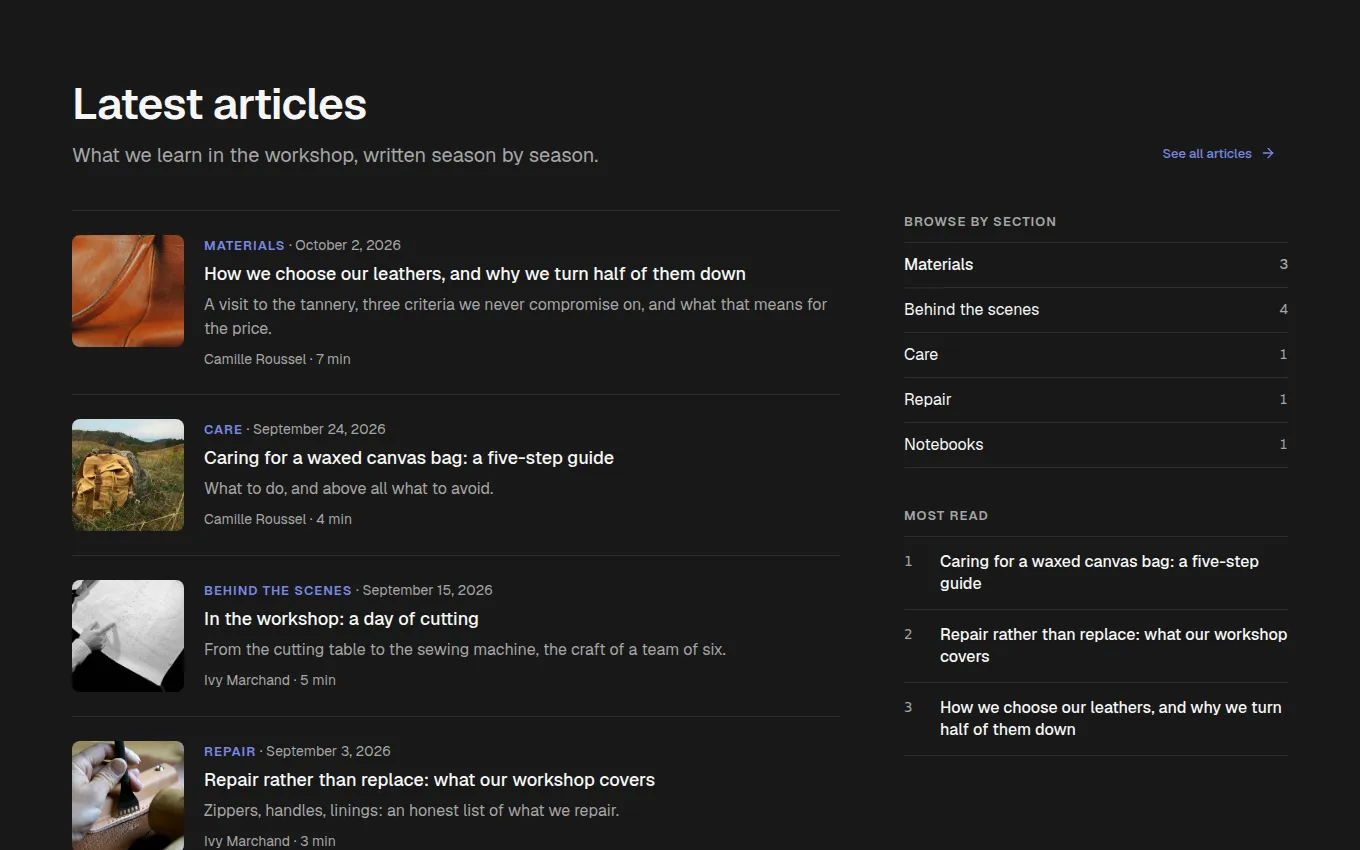 The ArticleBrowser block