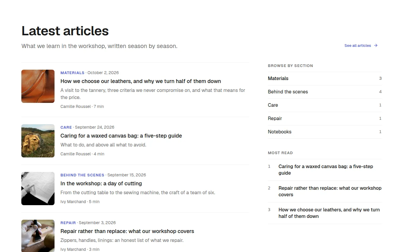 The ArticleBrowser block