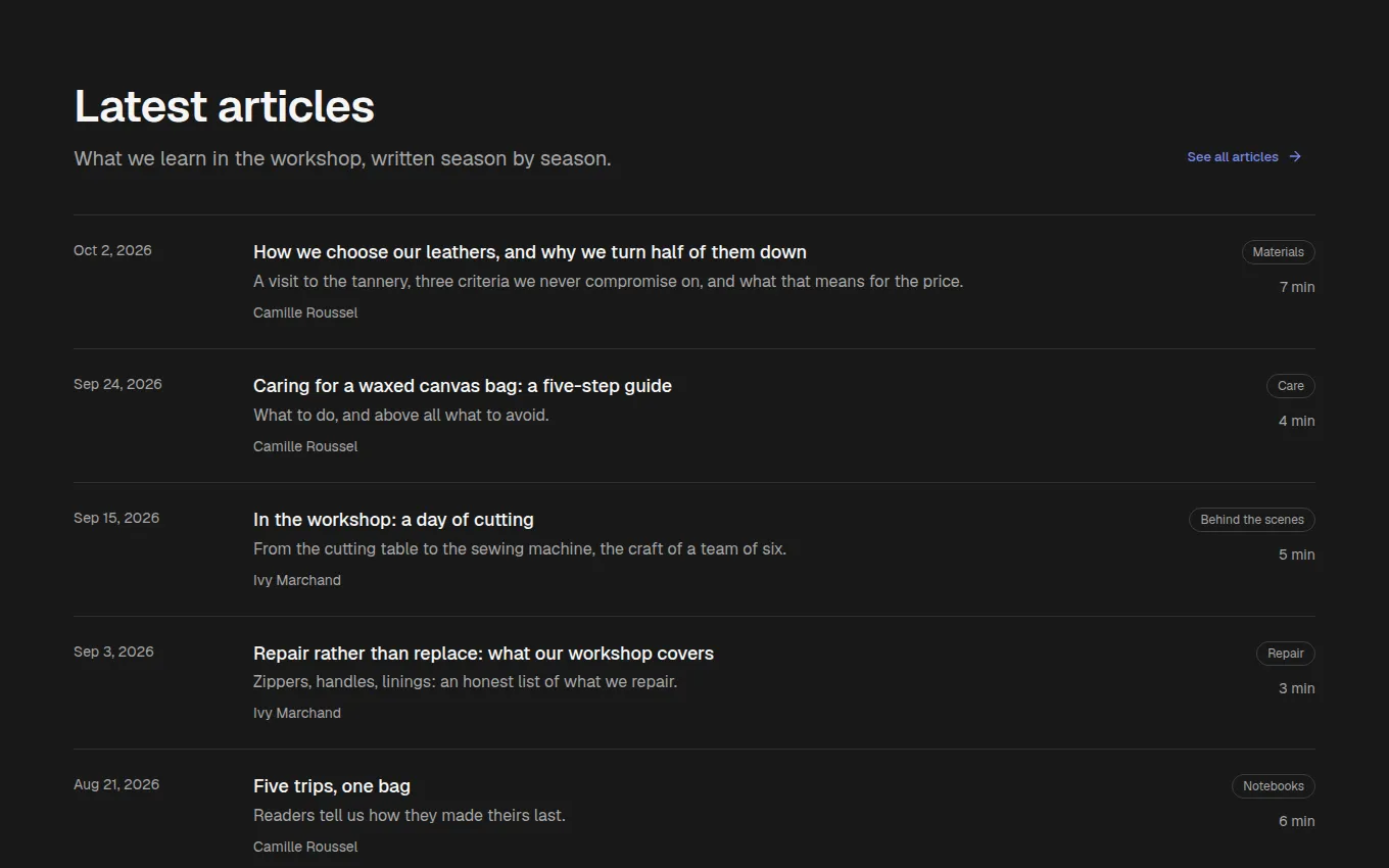 The ArticleList block
