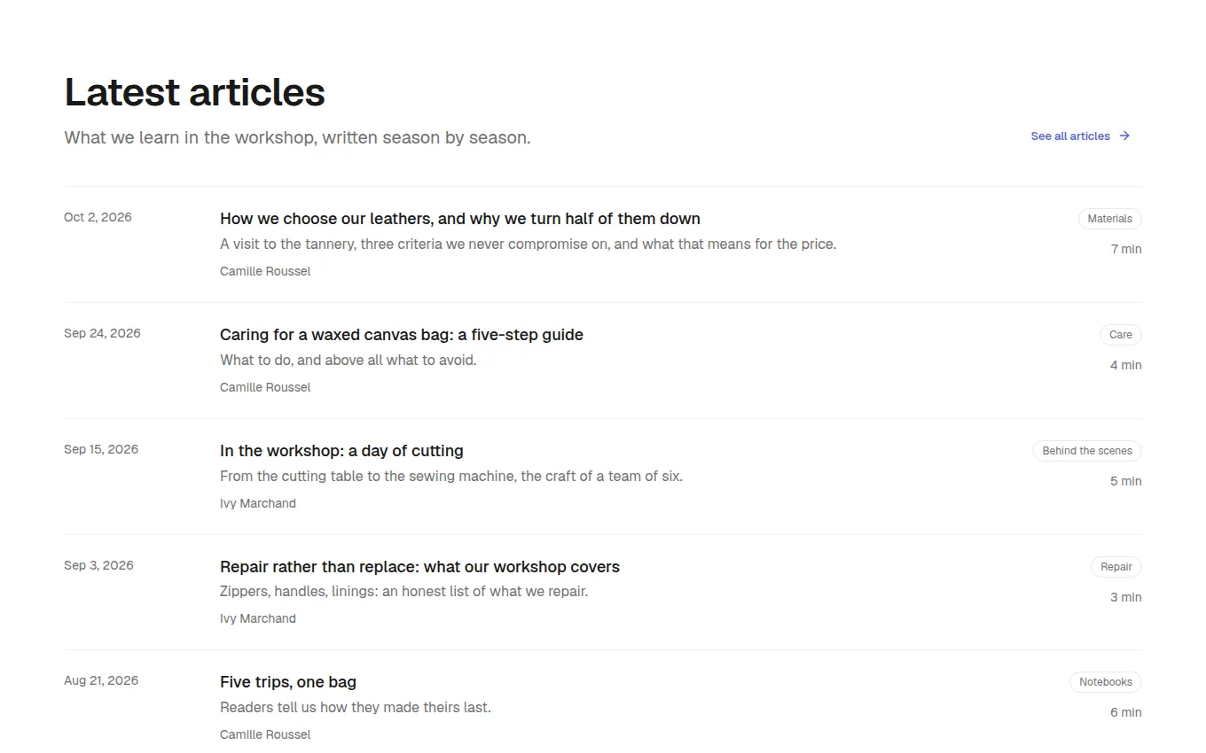 The ArticleList block