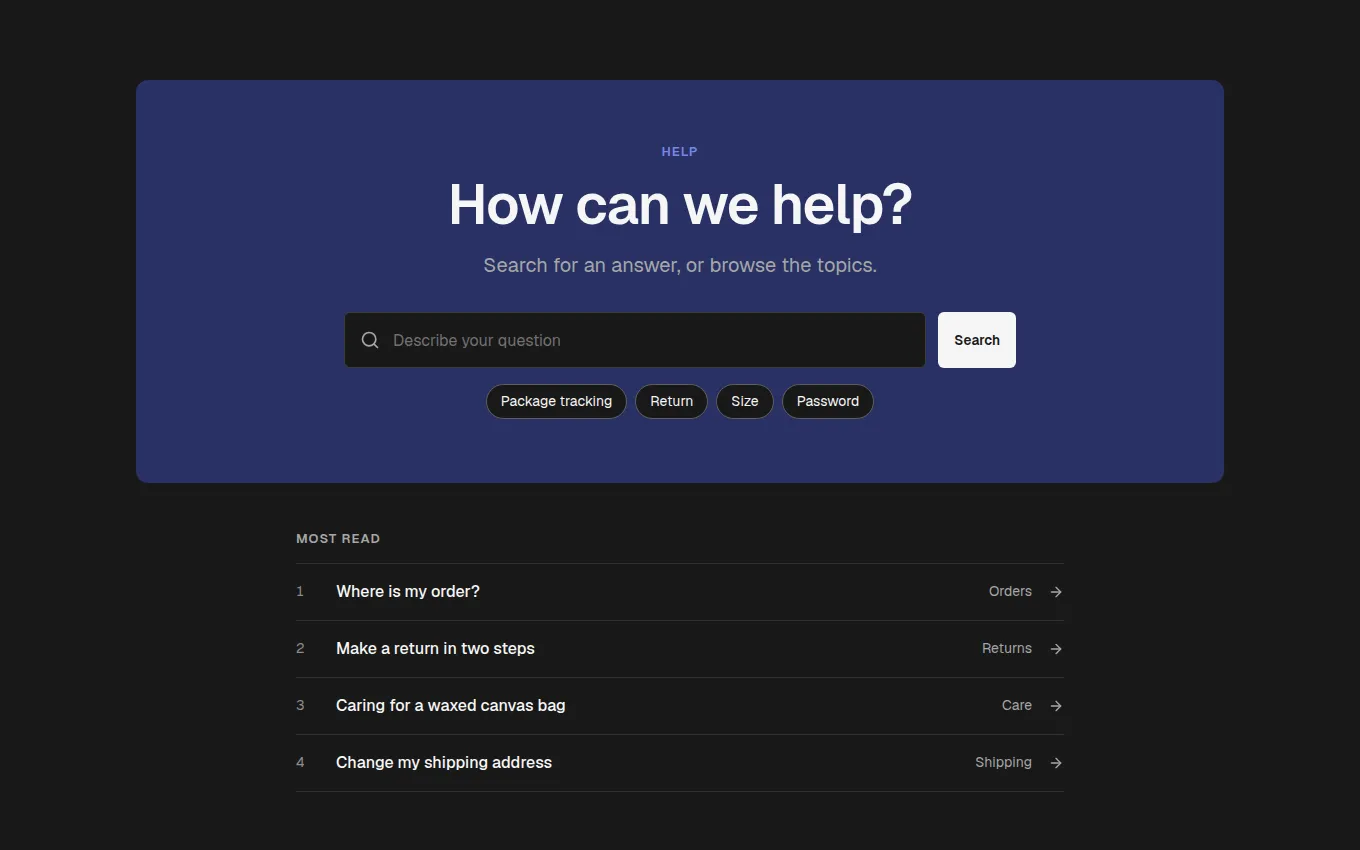 The HelpSearch block