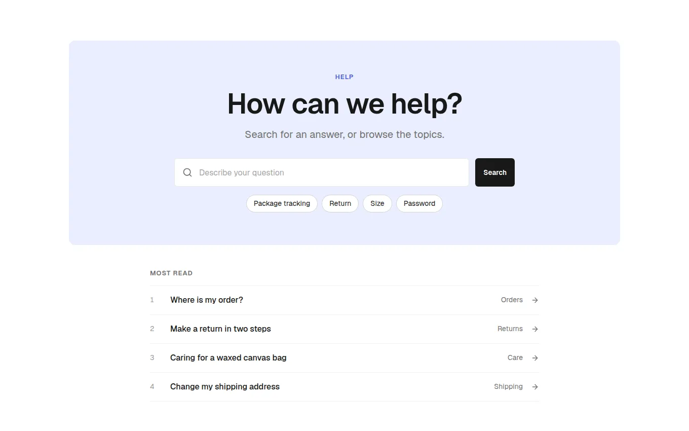 The HelpSearch block