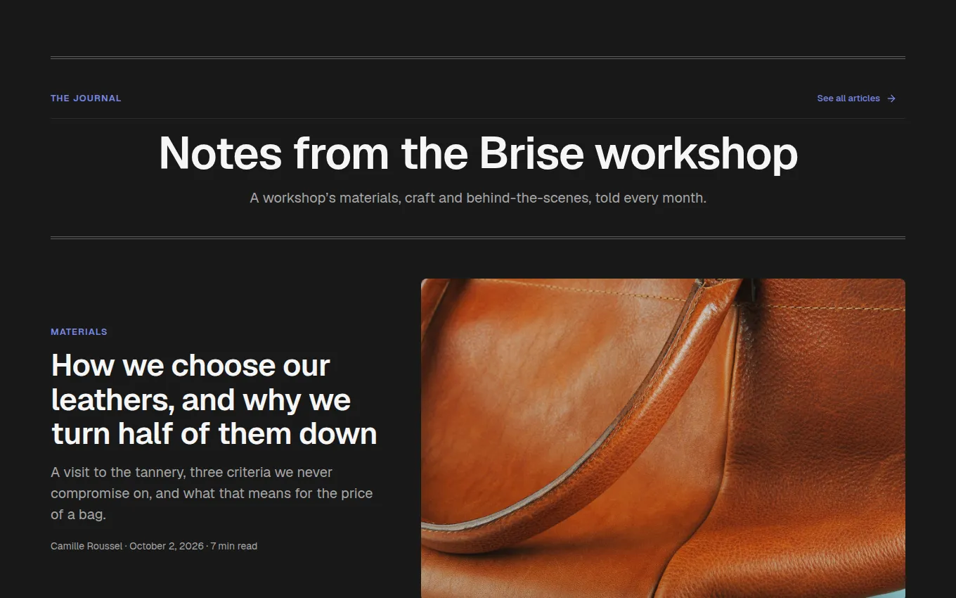 The JournalMasthead block