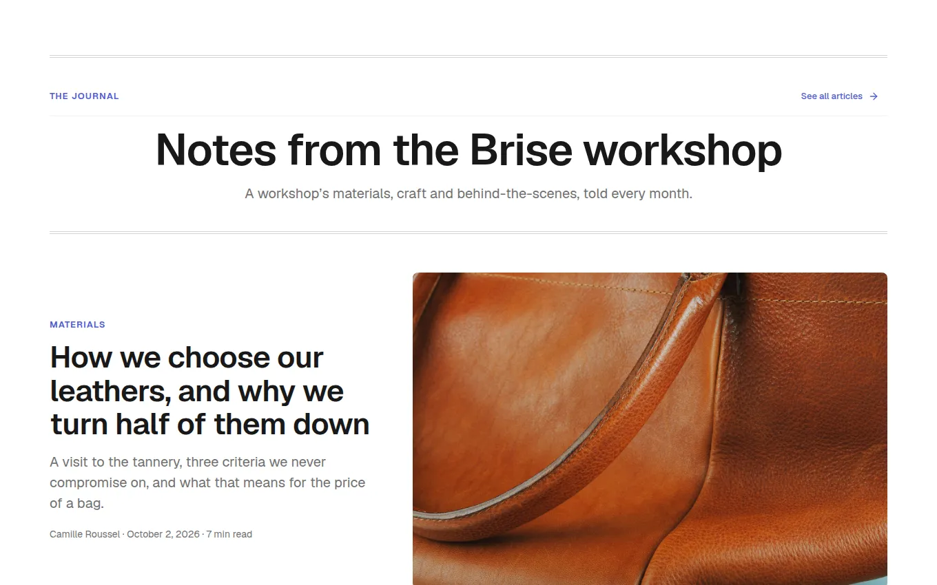 The JournalMasthead block