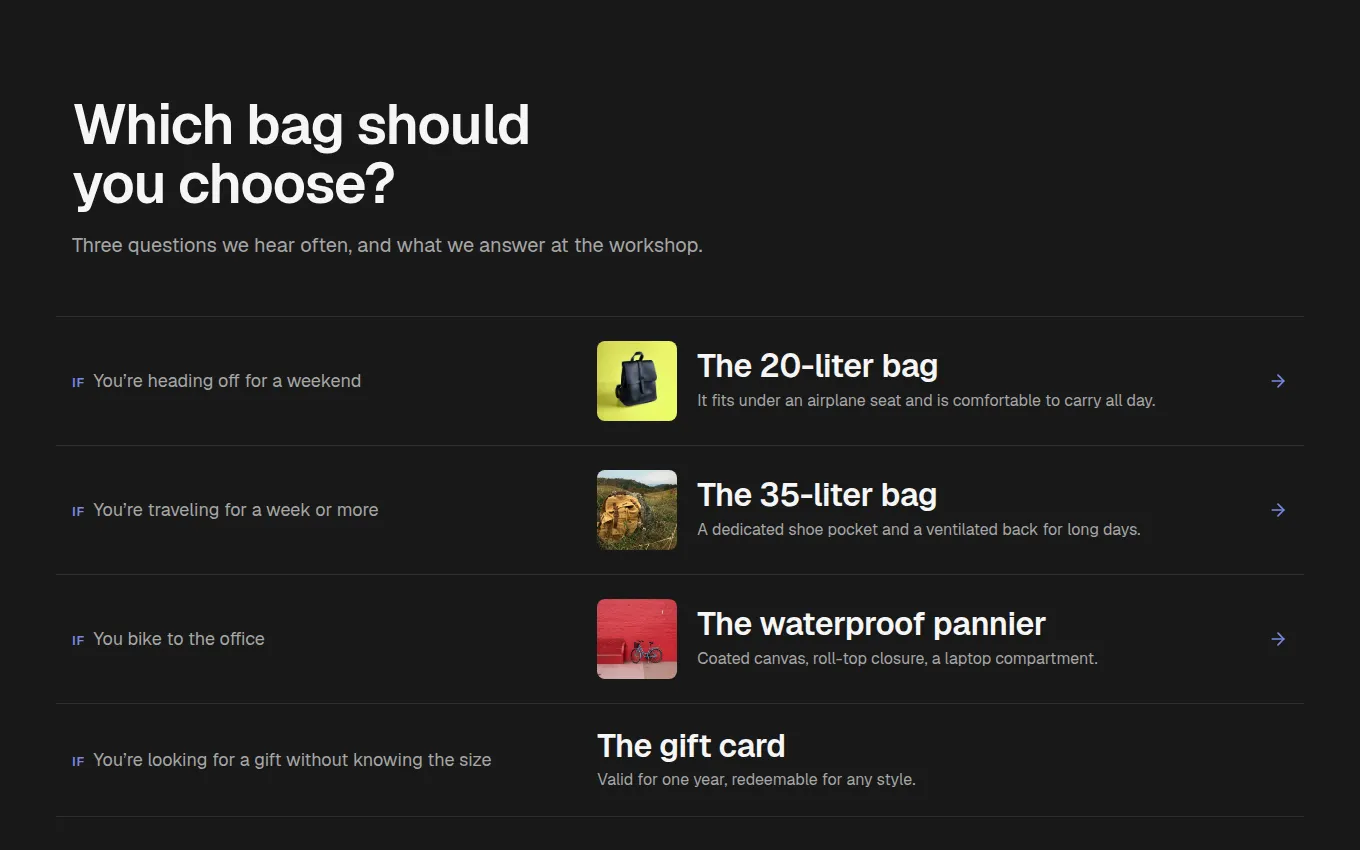 The ChoiceGuide block