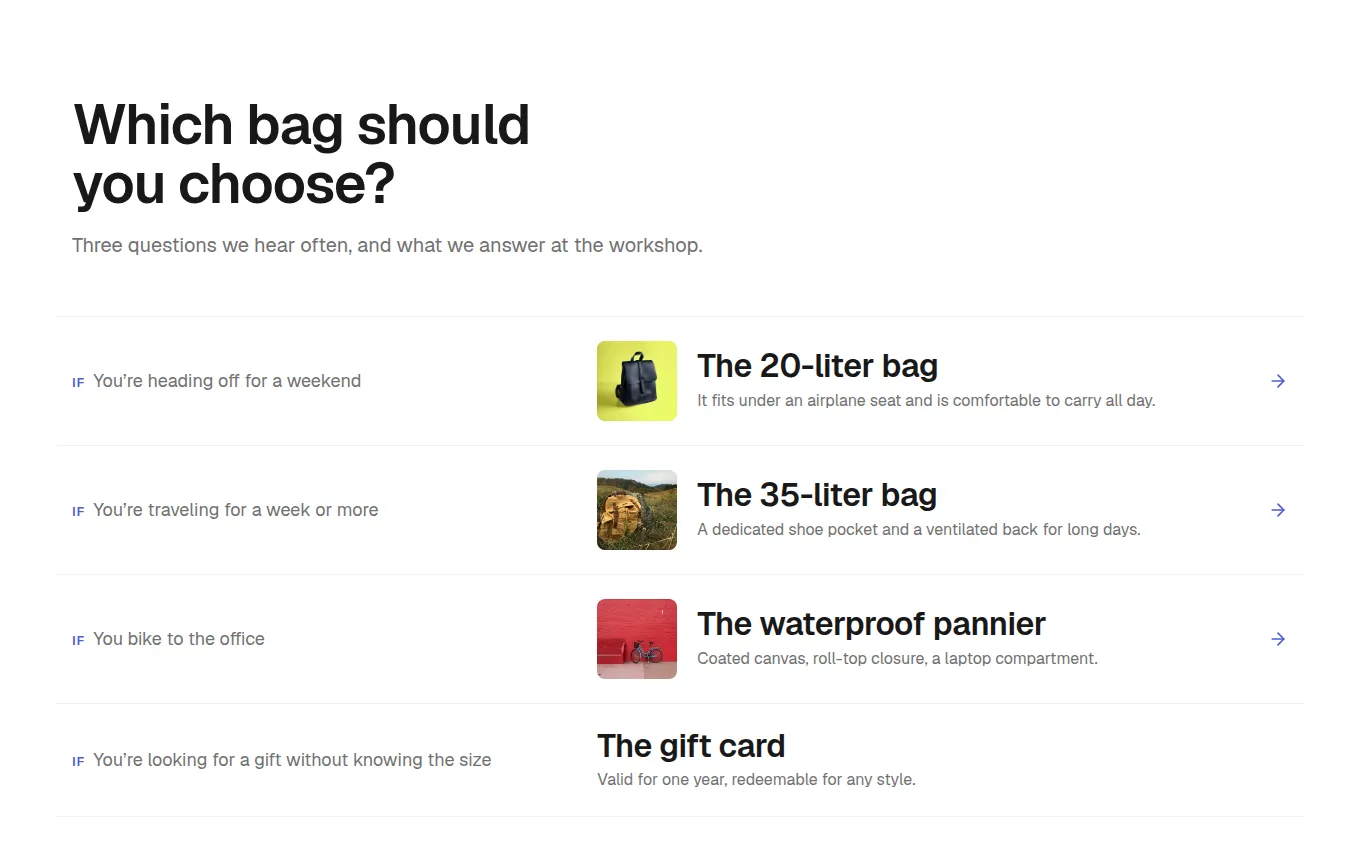 The ChoiceGuide block