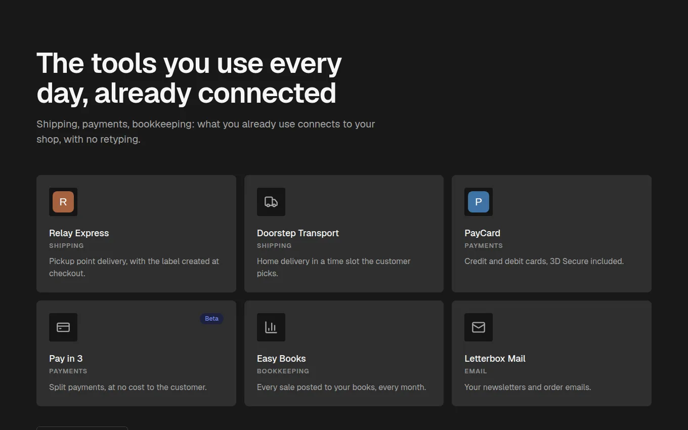 The Integrations block