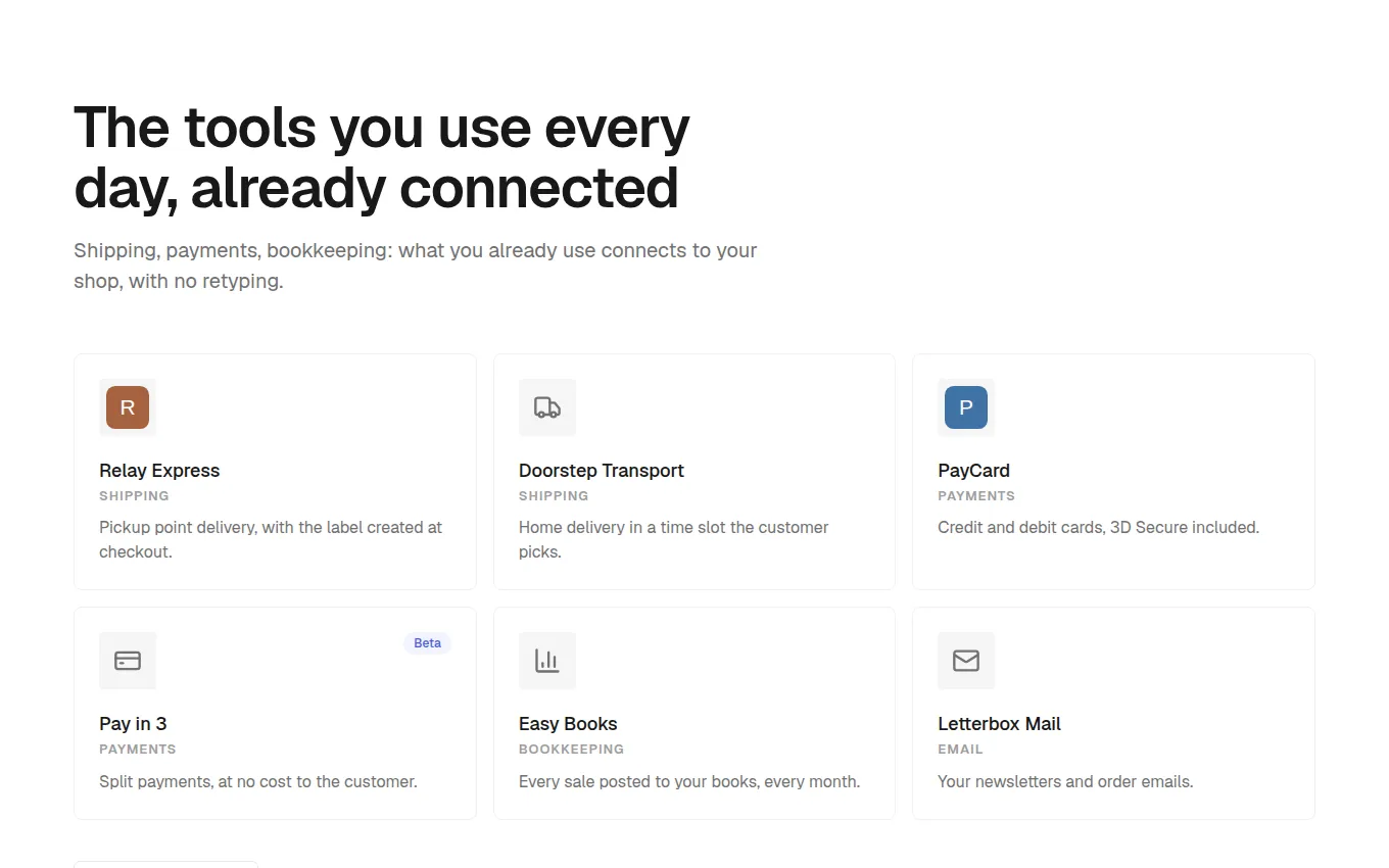 The Integrations block
