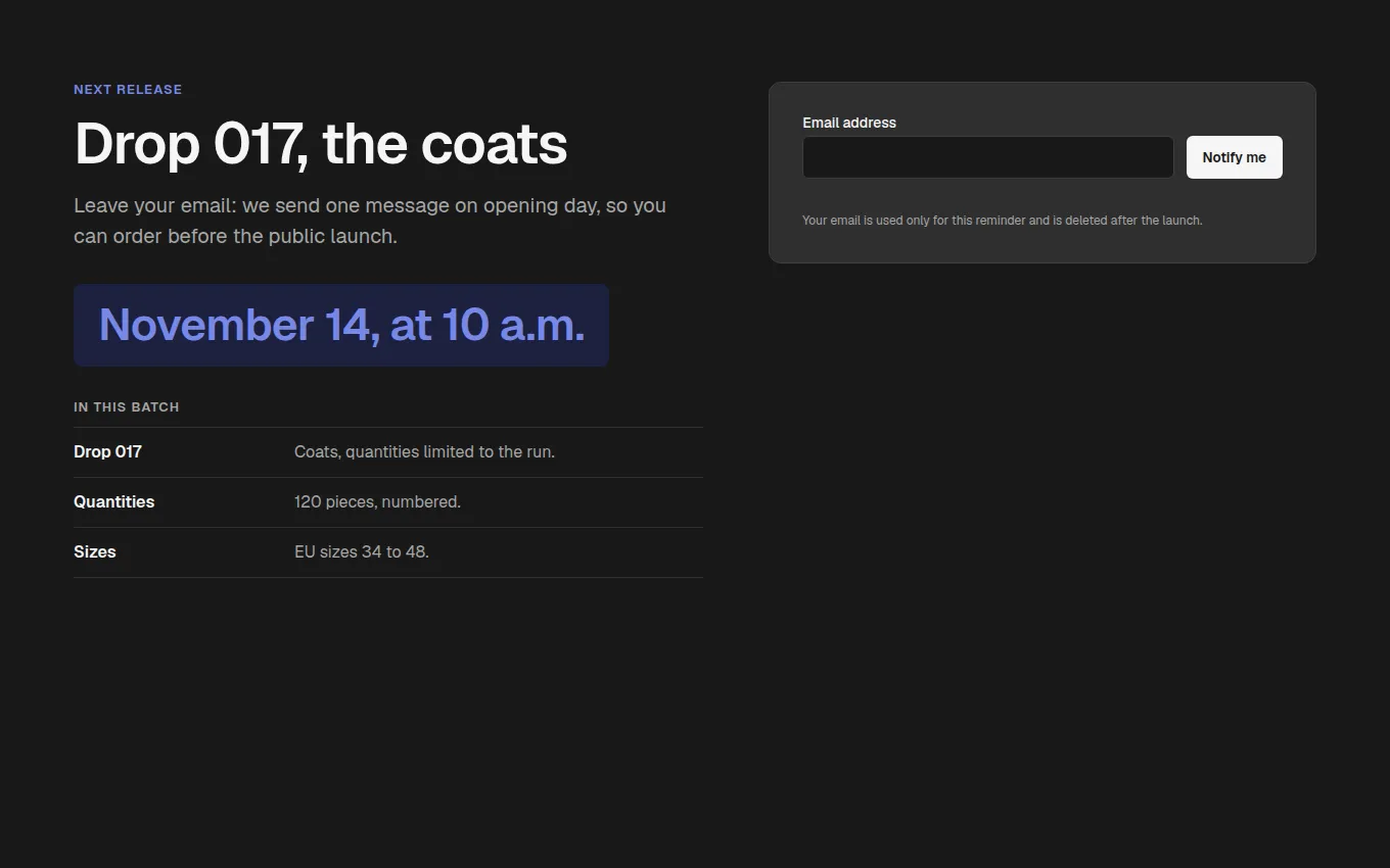 The ReleaseSignup block