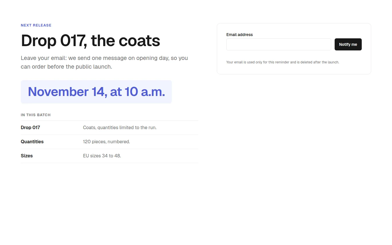 The ReleaseSignup block