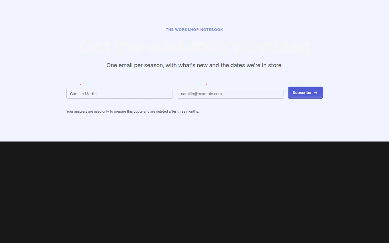The RequestBar block