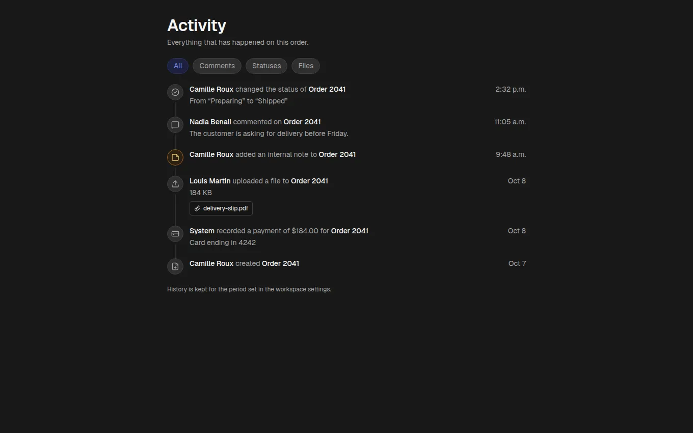 The ActivityFeed block
