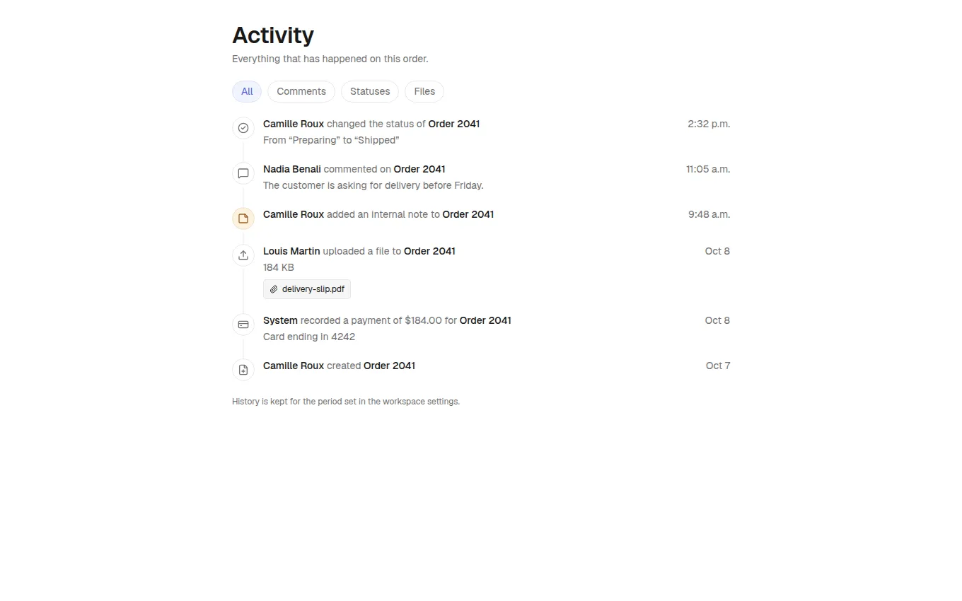 The ActivityFeed block