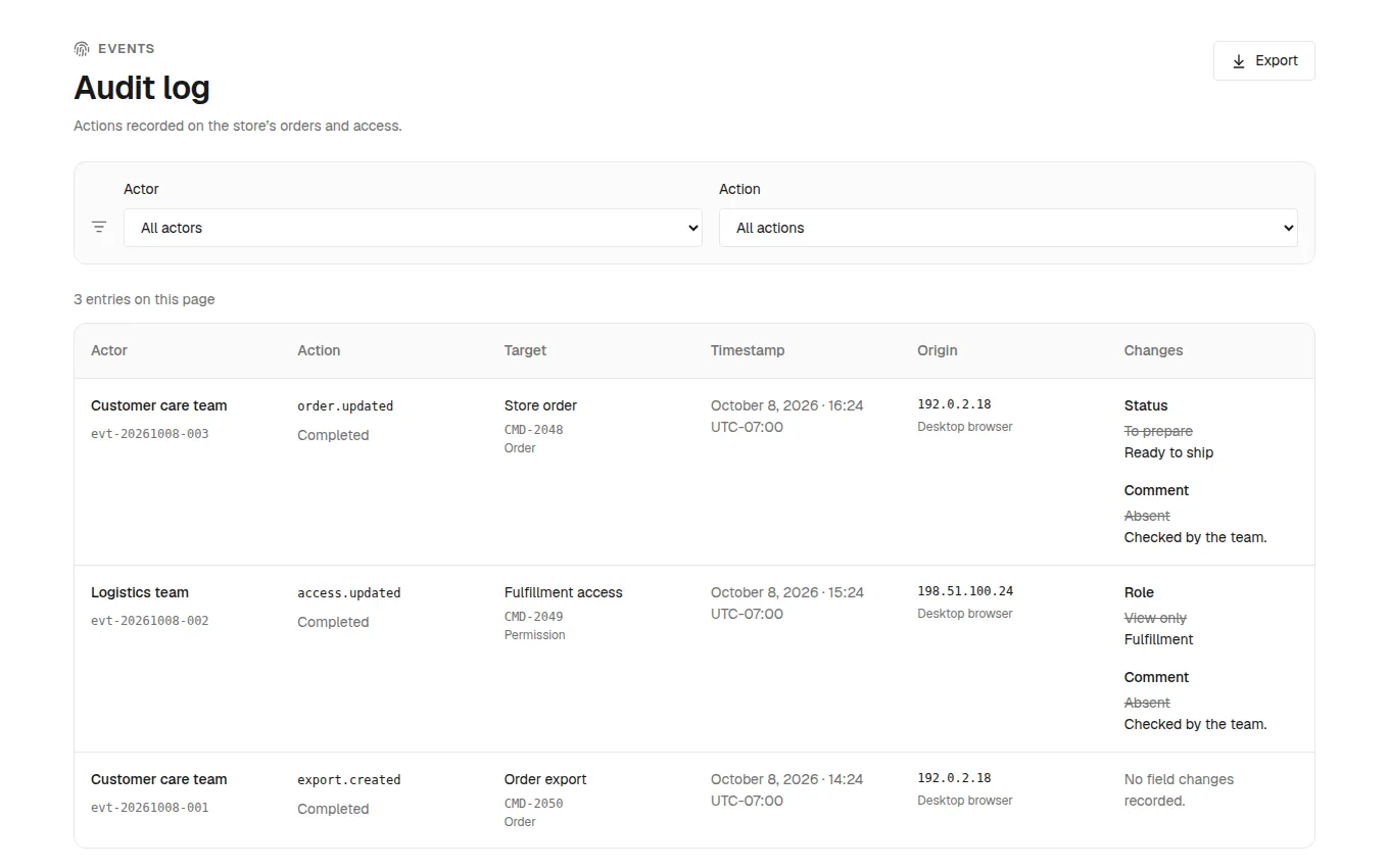 The AuditLog block