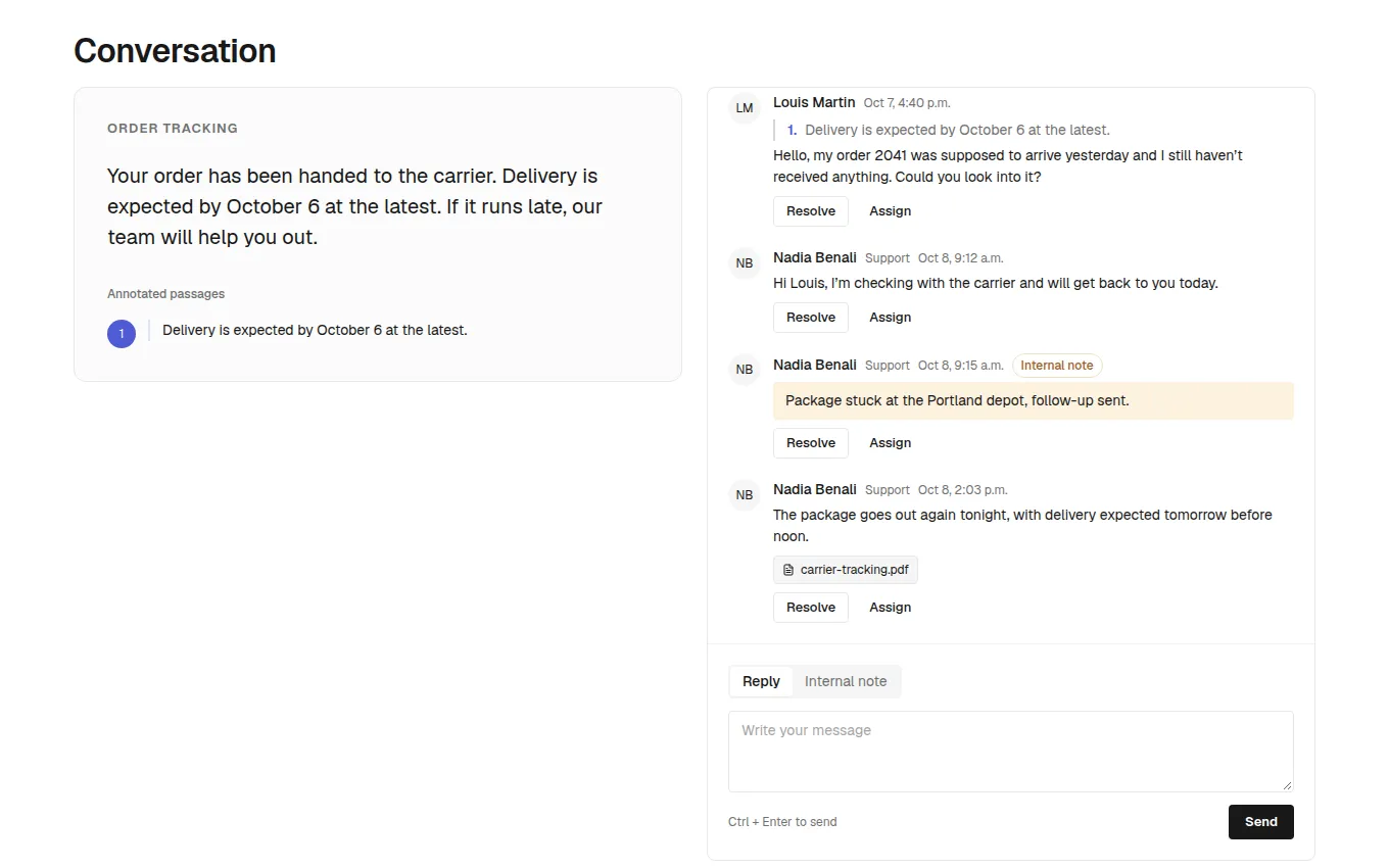 The DocumentNotes block