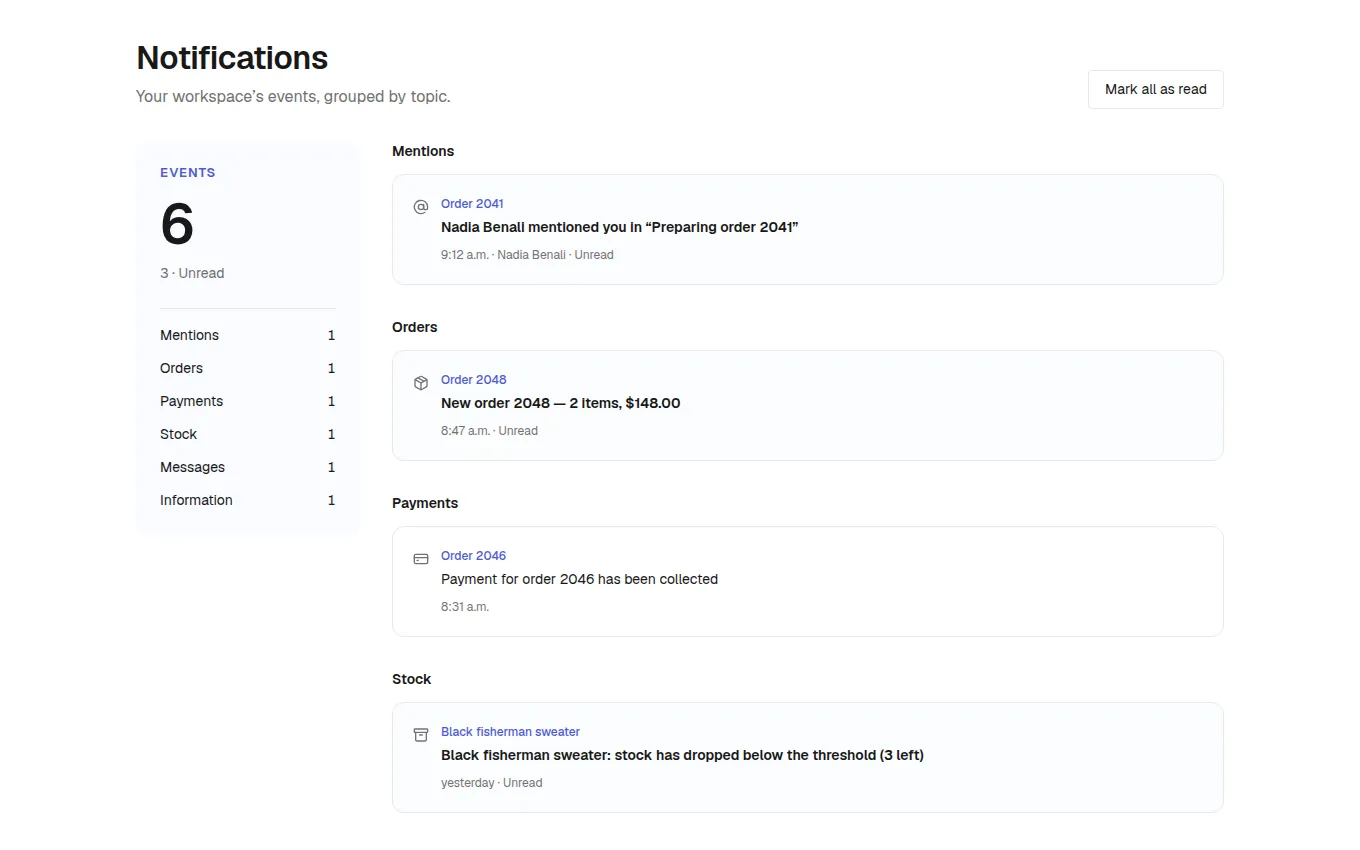 The EventBriefing block