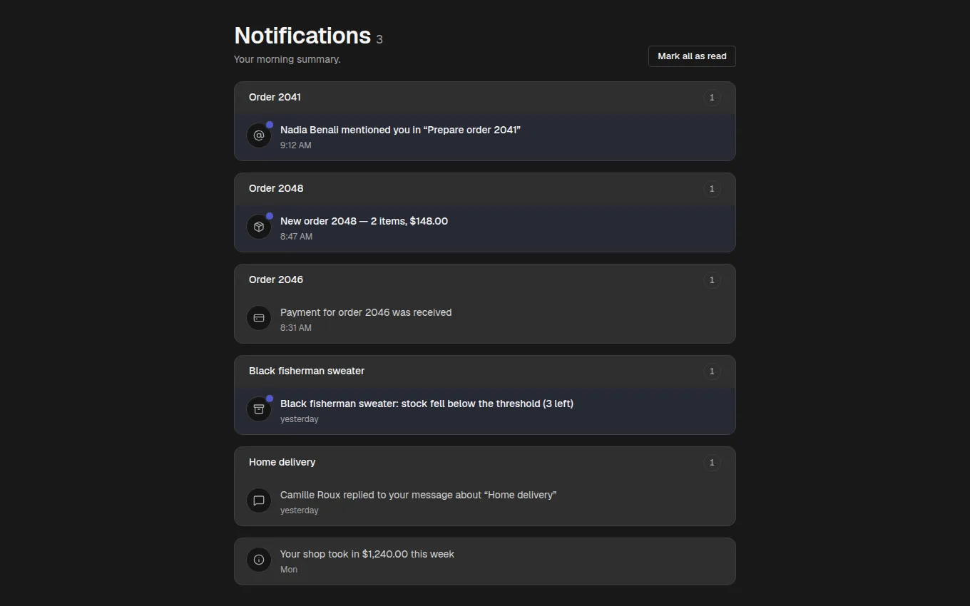 The NotificationDigest block