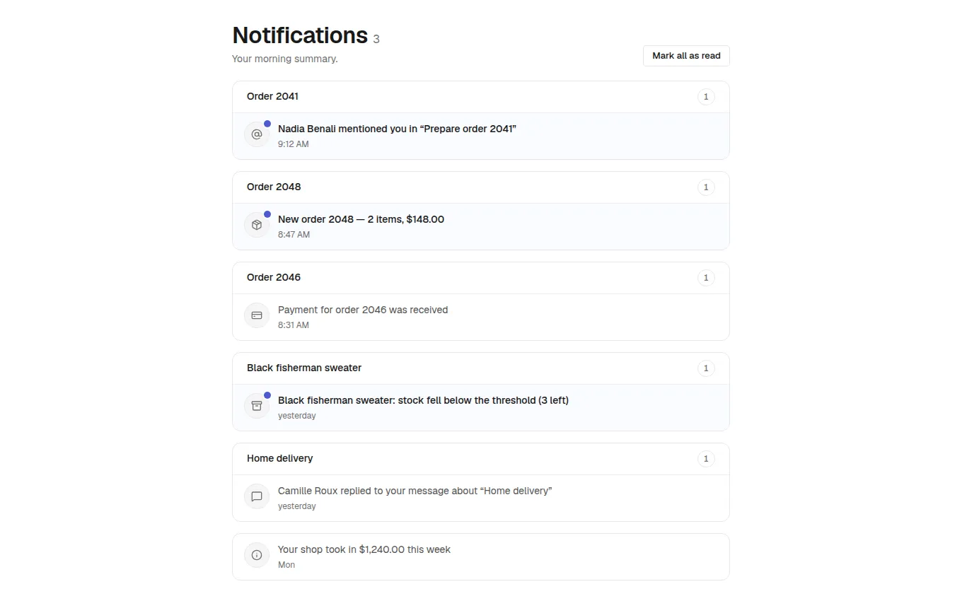 The NotificationDigest block
