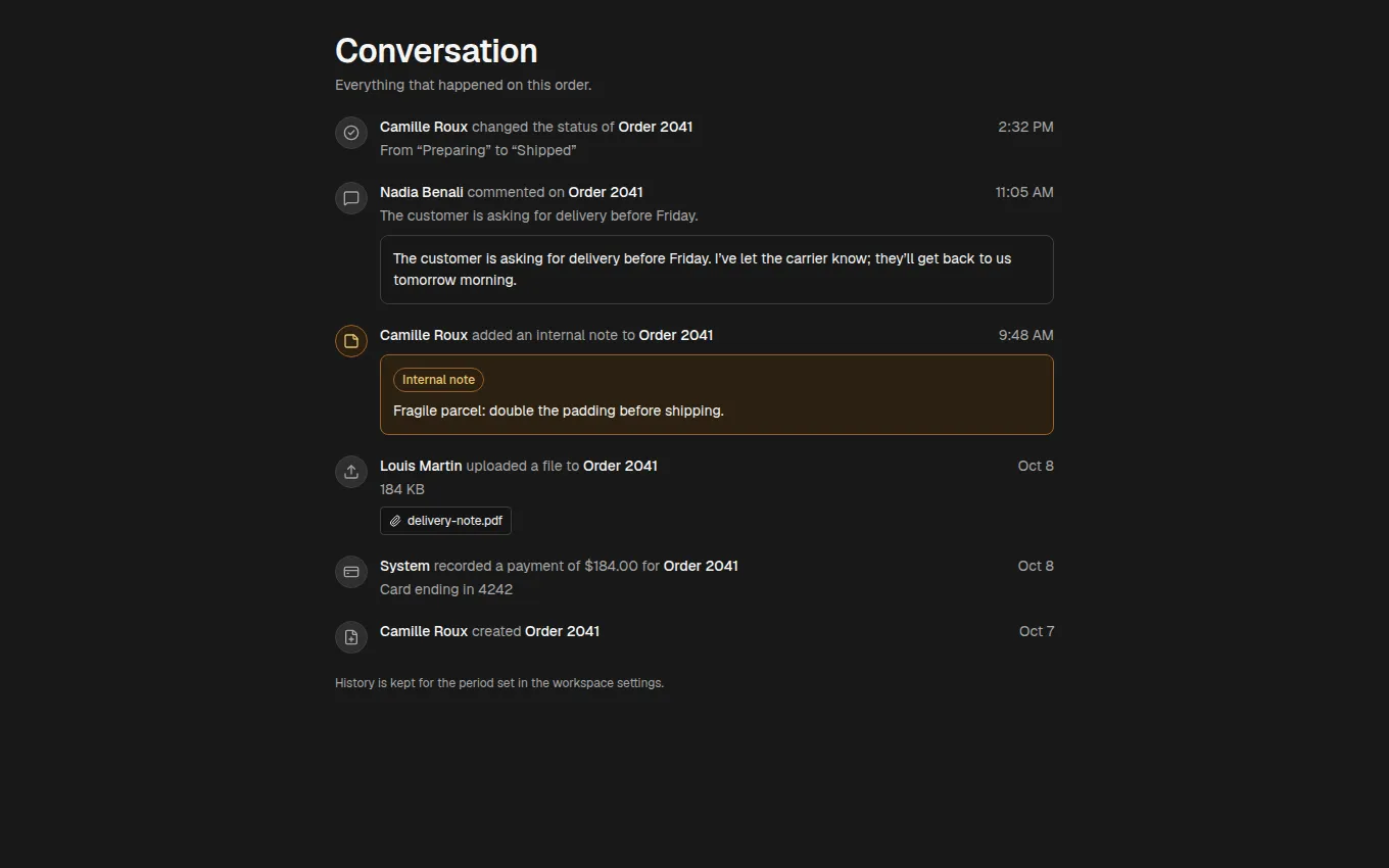 The RecordComments block
