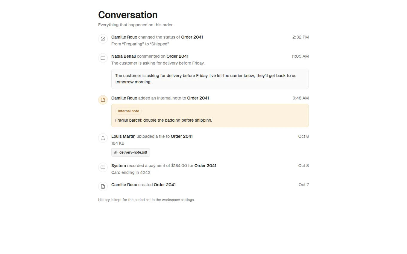 The RecordComments block