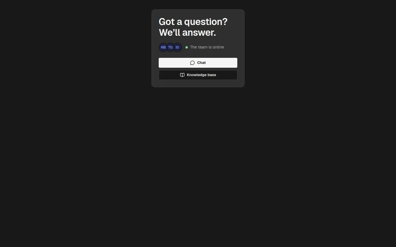 The SupportWidget block