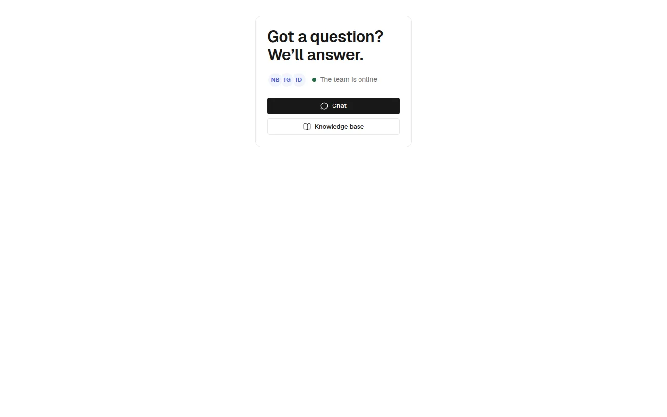 The SupportWidget block