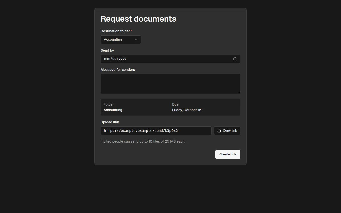 The UploadRequest block