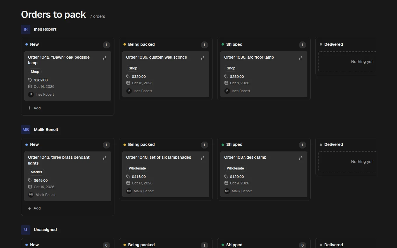 The WorkloadBoard block