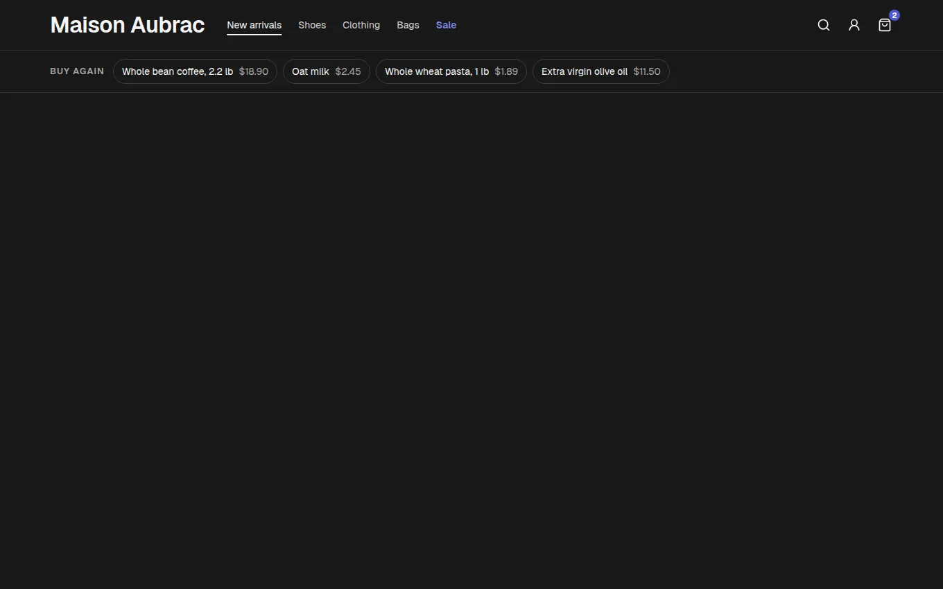 The ReorderHeader block