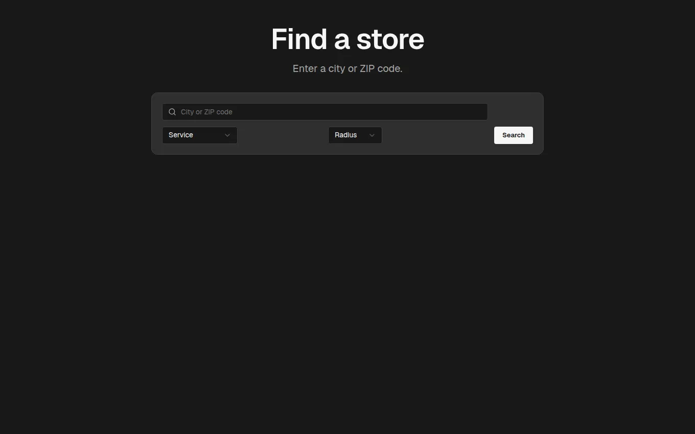 The SearchHeading block
