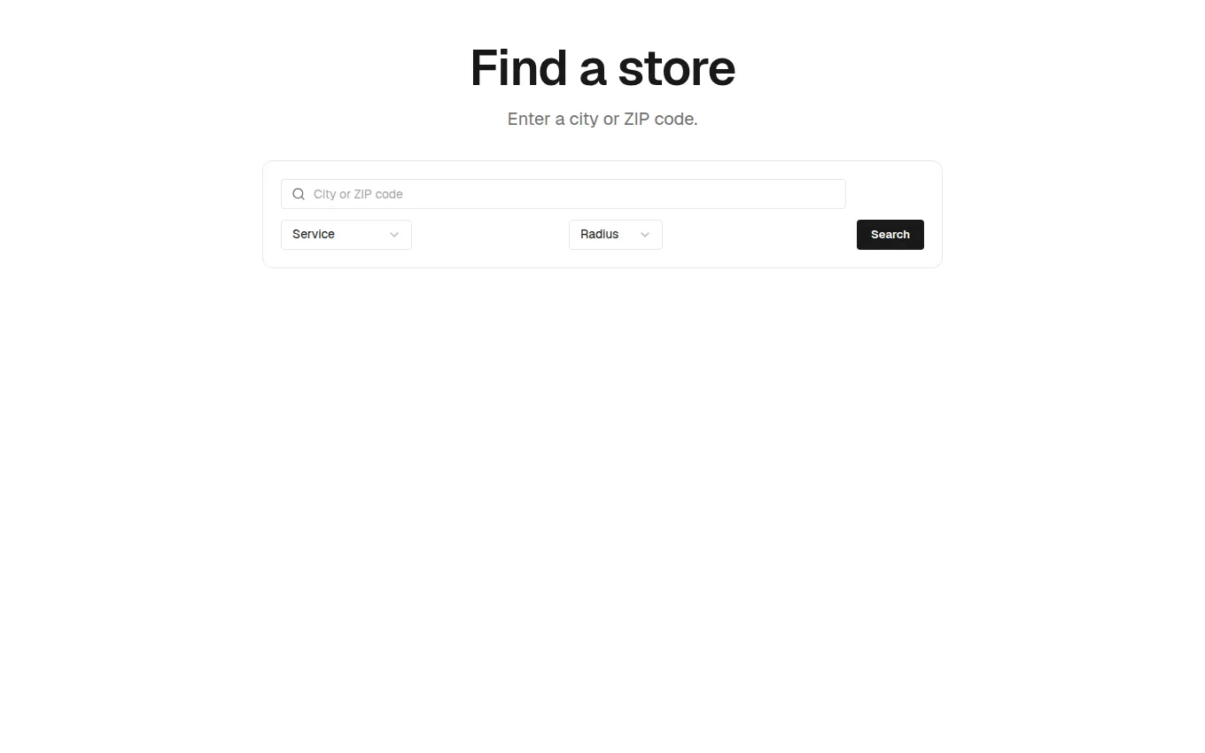 The SearchHeading block