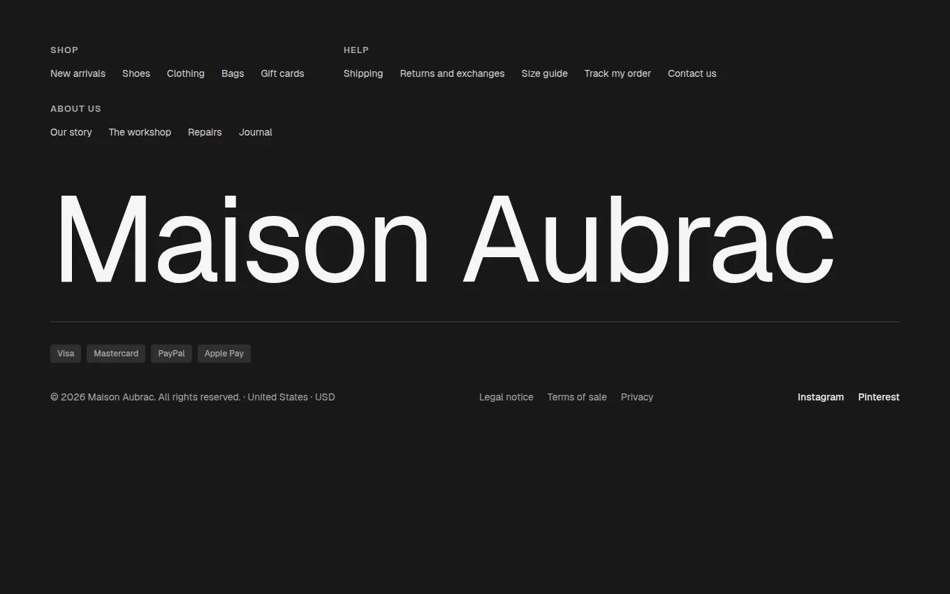 The WordmarkFooter block