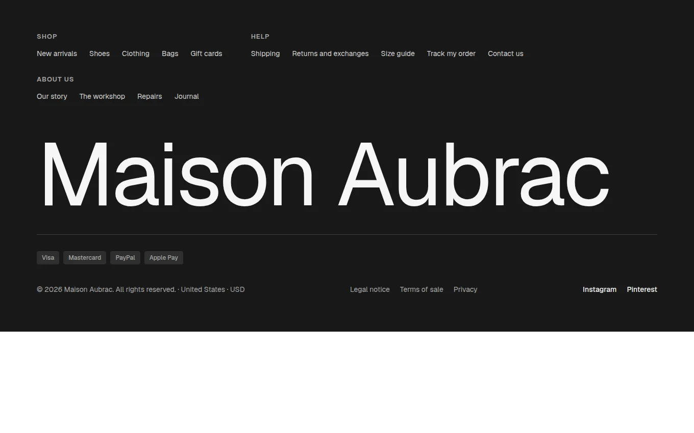 The WordmarkFooter block
